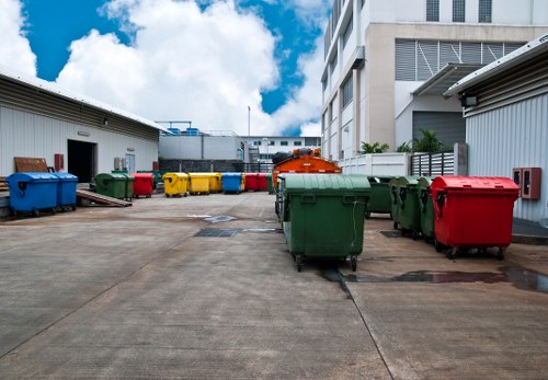 Waste disposal regulations sign at Blackheath construction site